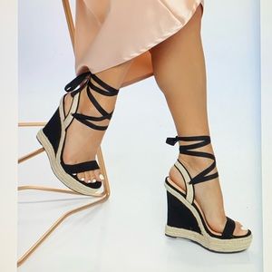 FASHIONNOVA “GET ON MY LEVEL” WEDGES